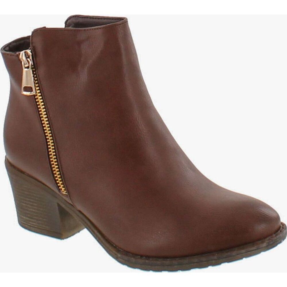 Reneeze Pama-02 BROWN FAUX LEATHER Womens boots 6 NEW